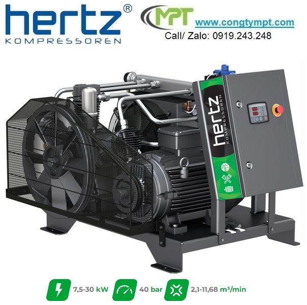 MÁY NÉN KHÍ PISTON TĂNG ÁP HERTZ 40BAR, HPC BOOSTER 10 GP