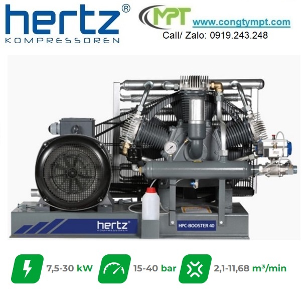 MÁY NÉN KHÍ PISTON TĂNG ÁP HERTZ 40BAR, HPC BOOSTER 10